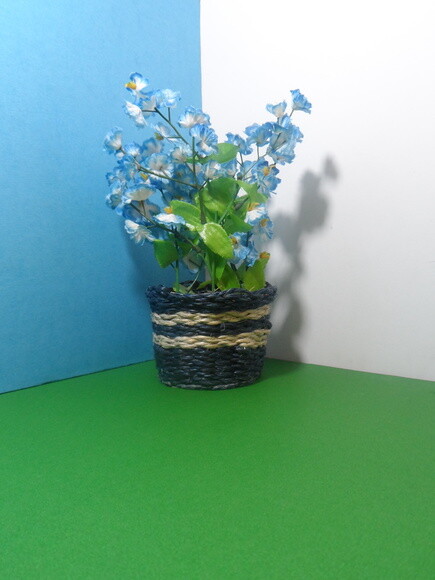 Arranjo Floral em Vaso de Sisal