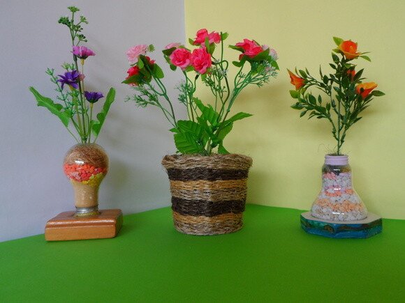 Arranjo Floral em Vaso de Sisal