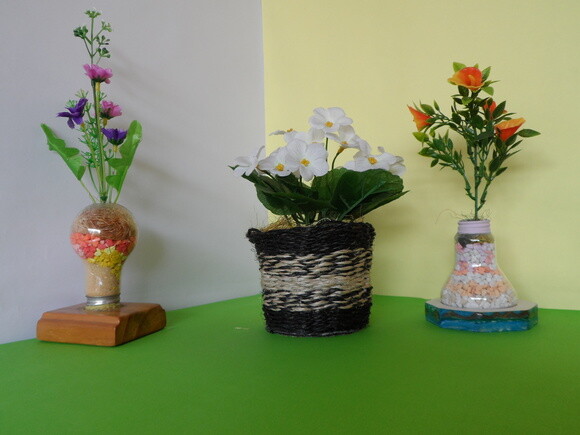 Arranjo Floral em Vaso de Sisal