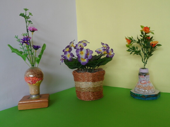 Arranjo Floral em Vaso de Sisal
