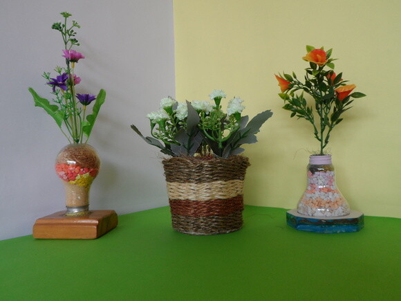 Arranjo Floral em Vaso de Sisal