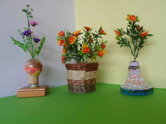 Arranjo Floral em Vaso de Sisal