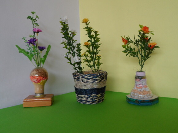 Arranjo Floral em Vaso de Sisal