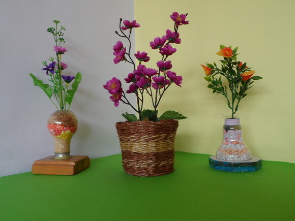 Arranjo Floral em Vaso de Sisal