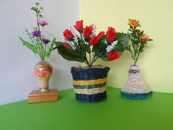 Arranjo Floral em Vaso de Sisal