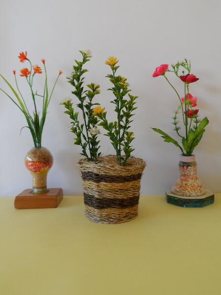 Arranjo Floral em Vaso de Sisal