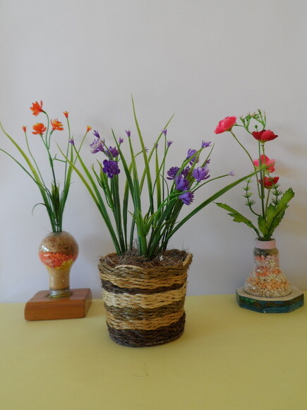 Arranjo Floral em Vaso de Sisal