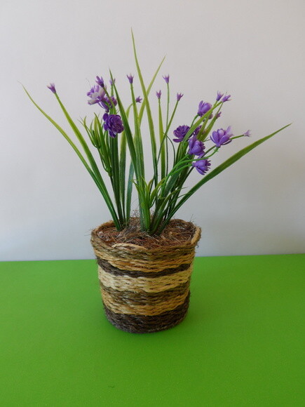 Arranjo Floral em Vaso de Sisal
