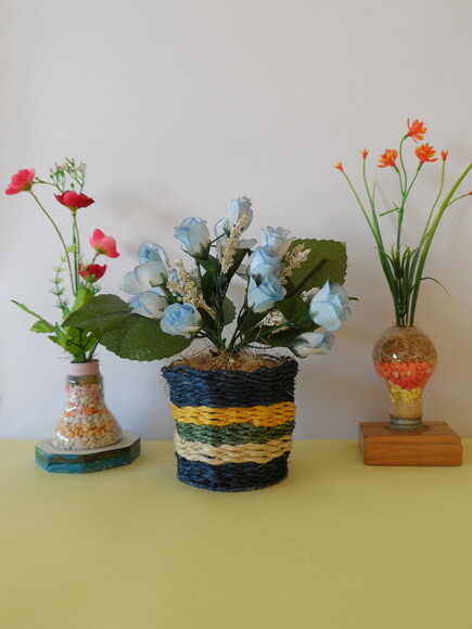 Arranjo Floral em Vaso de Sisal