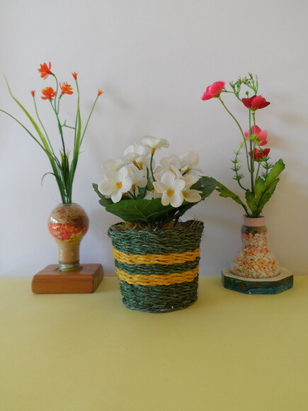 Arranjo Floral em Vaso de Sisal