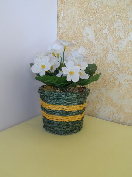 Arranjo Floral em Vaso de Sisal