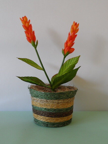 Arranjo Floral em Vaso de Sisal