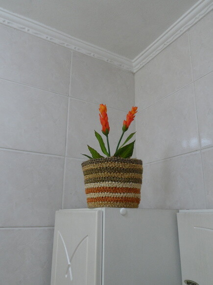 Arranjo Floral em Vaso de Sisal