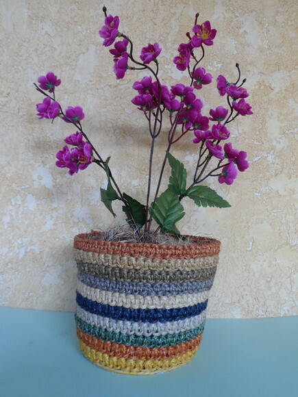 Arranjo Floral em Vaso de Sisal
