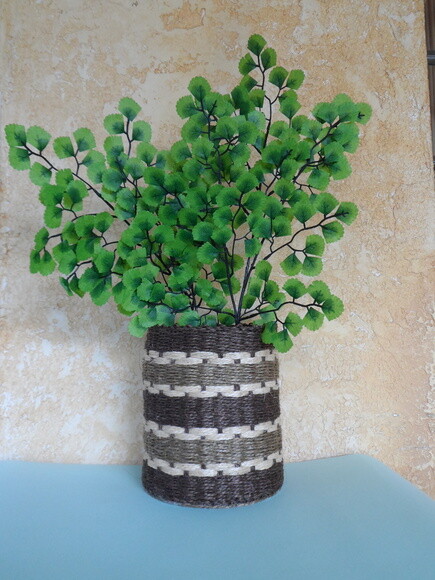 Arranjo Floral em Vaso de Sisal