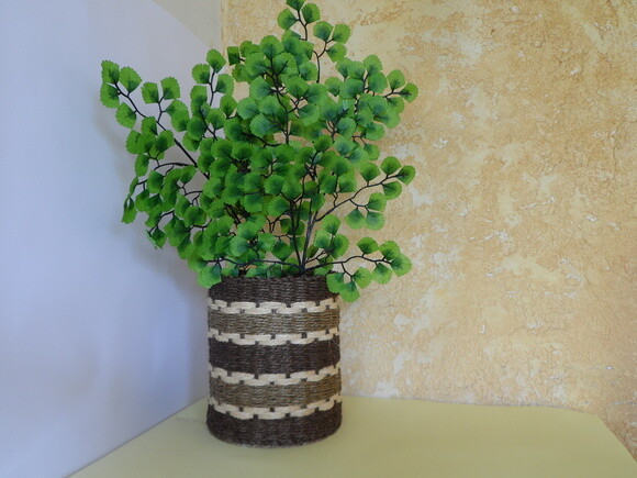 Arranjo Floral em Vaso de Sisal