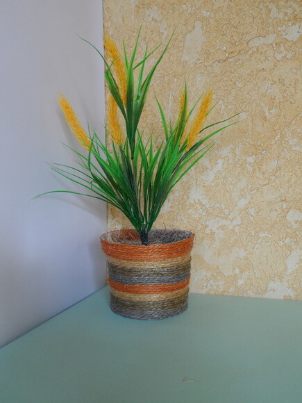 Arranjo Floral em Vaso de Sisal