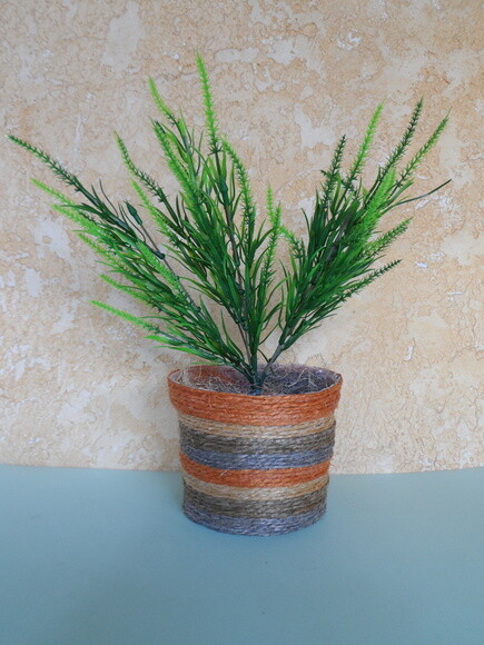 Arranjo Floral em Vaso de Sisal
