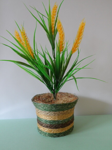 Arranjo Floral em Vaso de Sisal