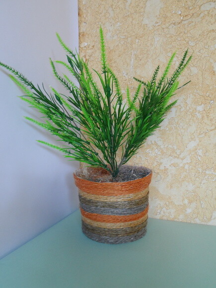Arranjo Floral em Vaso de Sisal