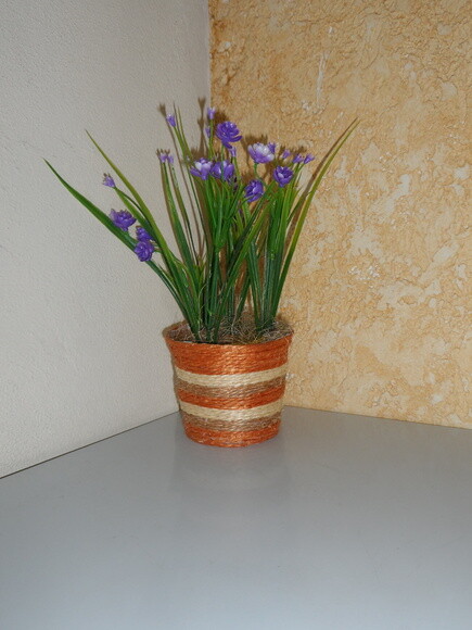 Arranjo Floral em Vaso de Sisal