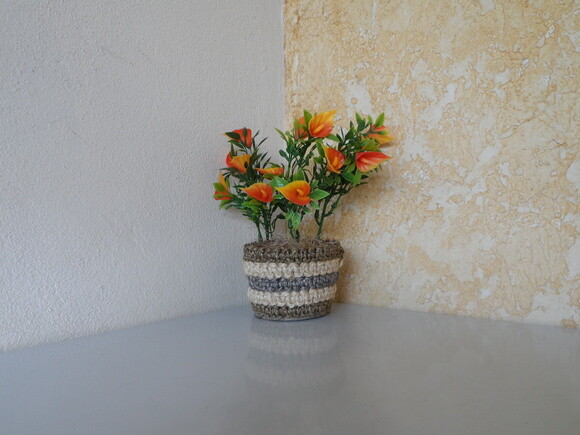 Arranjo Floral em Vaso de Sisal