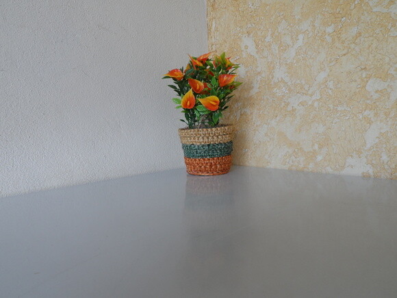 Arranjo Floral em Vaso de Sisal