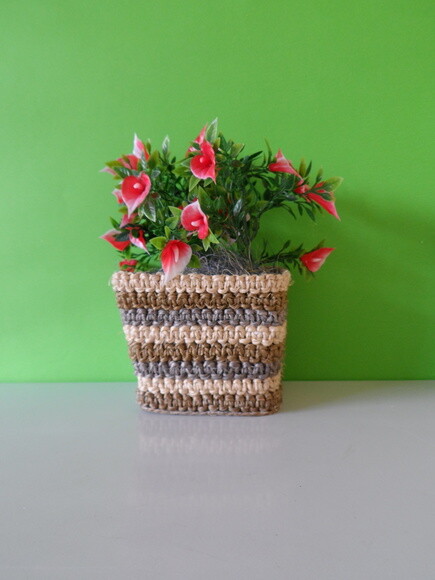 Arranjo Floral em Vaso de Sisal