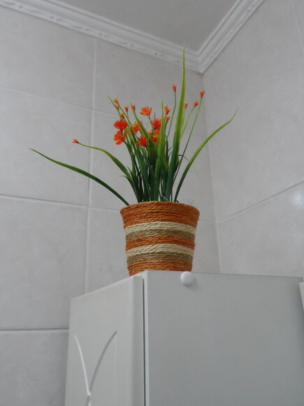 Arranjo Floral em Vaso de Sisal