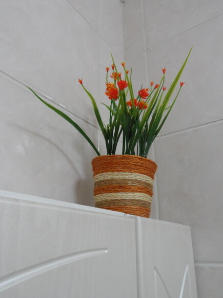Arranjo Floral em Vaso de Sisal