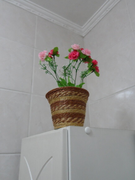 Arranjo Floral em Vaso de Sisal