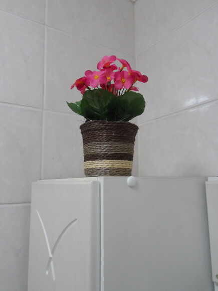 Arranjo Floral em Vaso de Sisal
