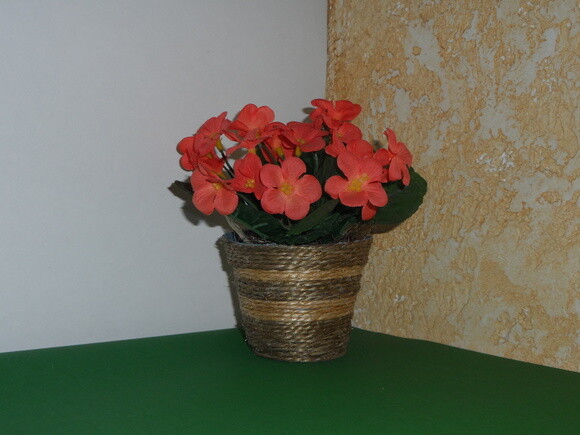 Arranjo Floral em Vaso de Sisal