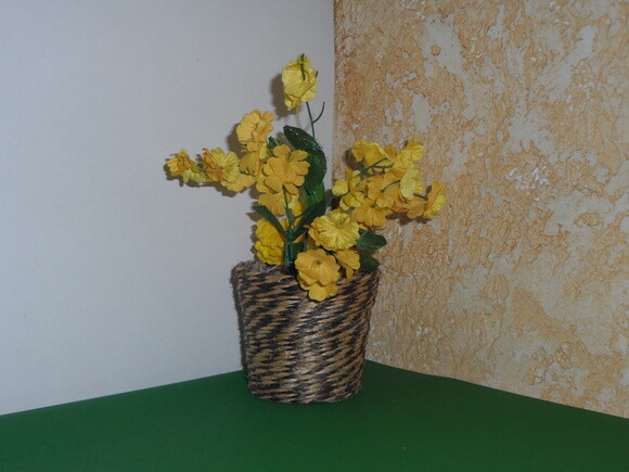 Arranjo Floral em Vaso de Sisal