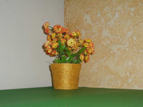 Arranjo Floral em Vaso de Sisal