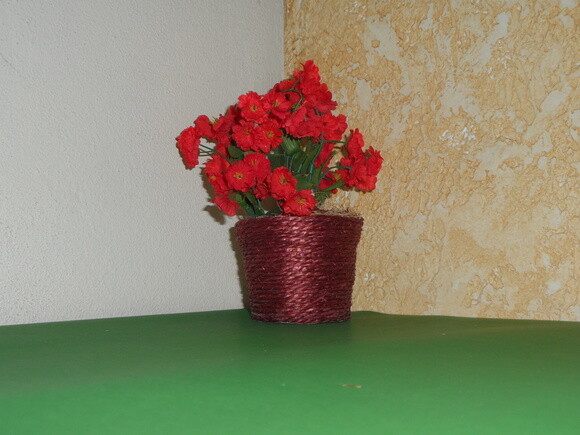 Arranjo Floral em Vaso de Sisal