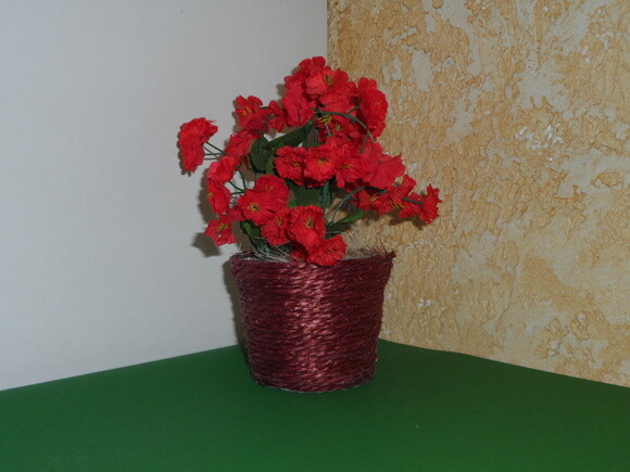 Arranjo Floral em Vaso de Sisal