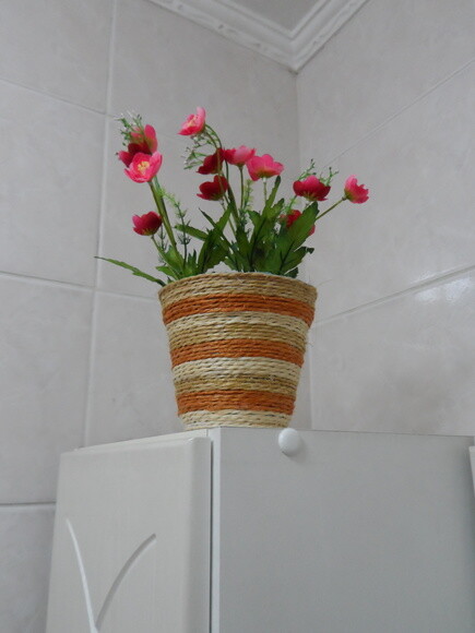 Arranjo Floral em Vaso de Sisal