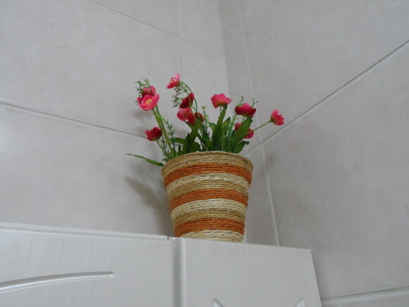 Arranjo Floral em Vaso de Sisal