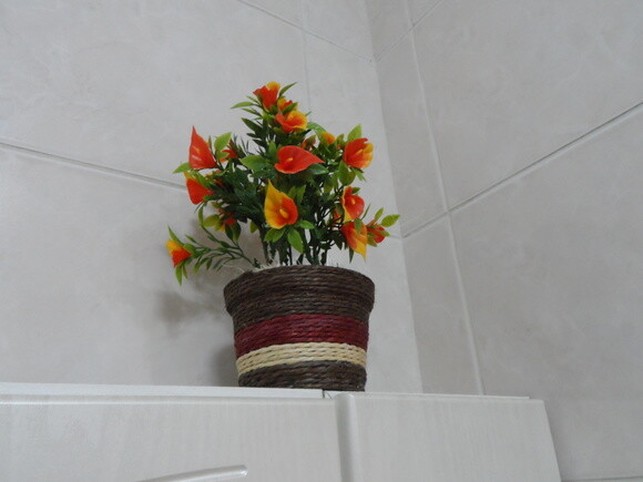 Arranjo Floral em Vaso de Sisal