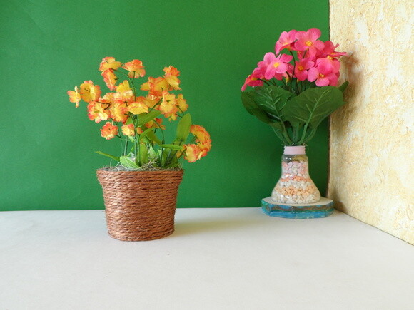 Arranjo Floral em Vaso de Sisal