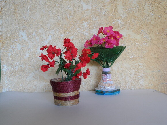 Arranjo Floral em Vaso de Sisal
