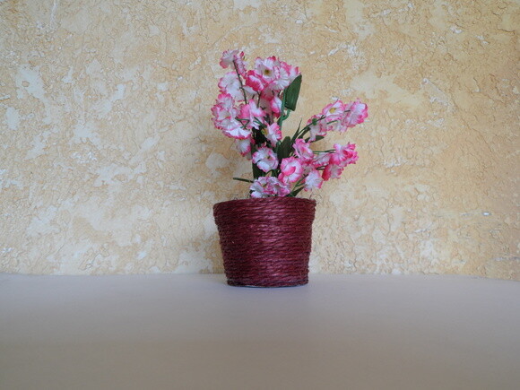 Arranjo Floral em Vaso de Sisal