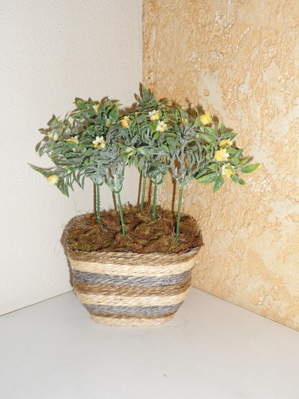 Arranjo Floral em Vaso de Sisal