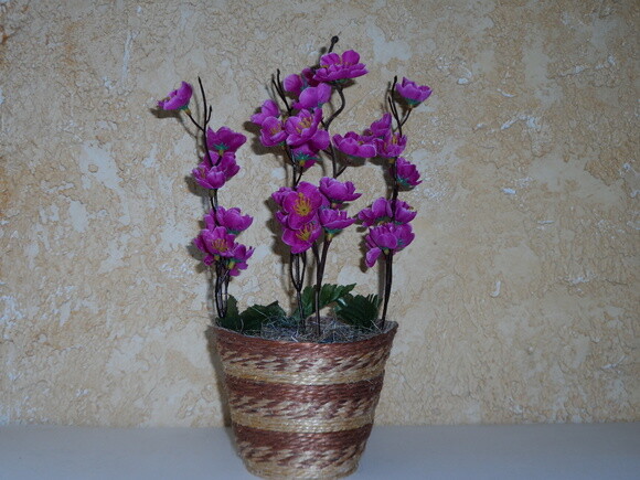 Arranjo Floral em Vaso de Sisal