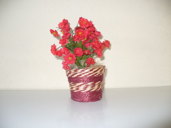 Arranjo Floral em Vaso de Sisal