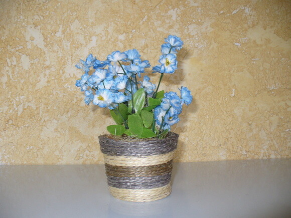 Arranjo Floral em Vaso de Sisal
