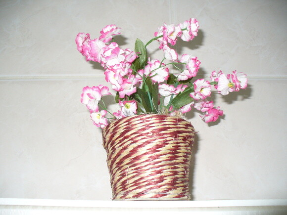 Arranjo Floral em Vaso de Sisal