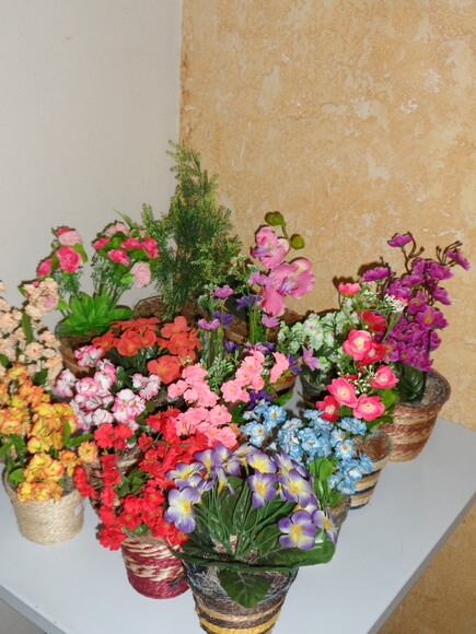 Arranjo Floral em Vaso de Sisal