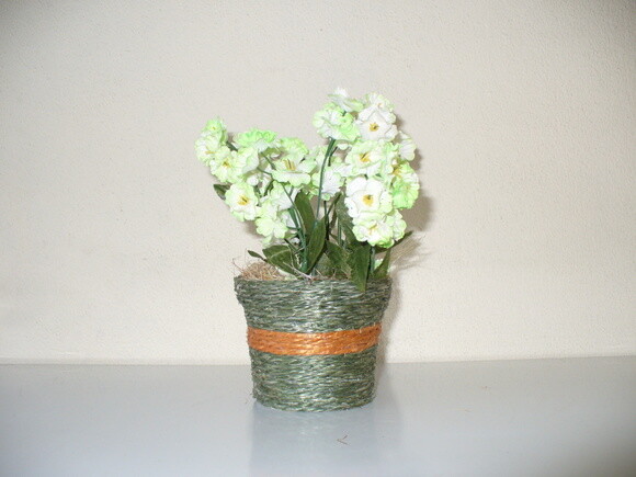 Arranjo Floral em Vaso de Sisal